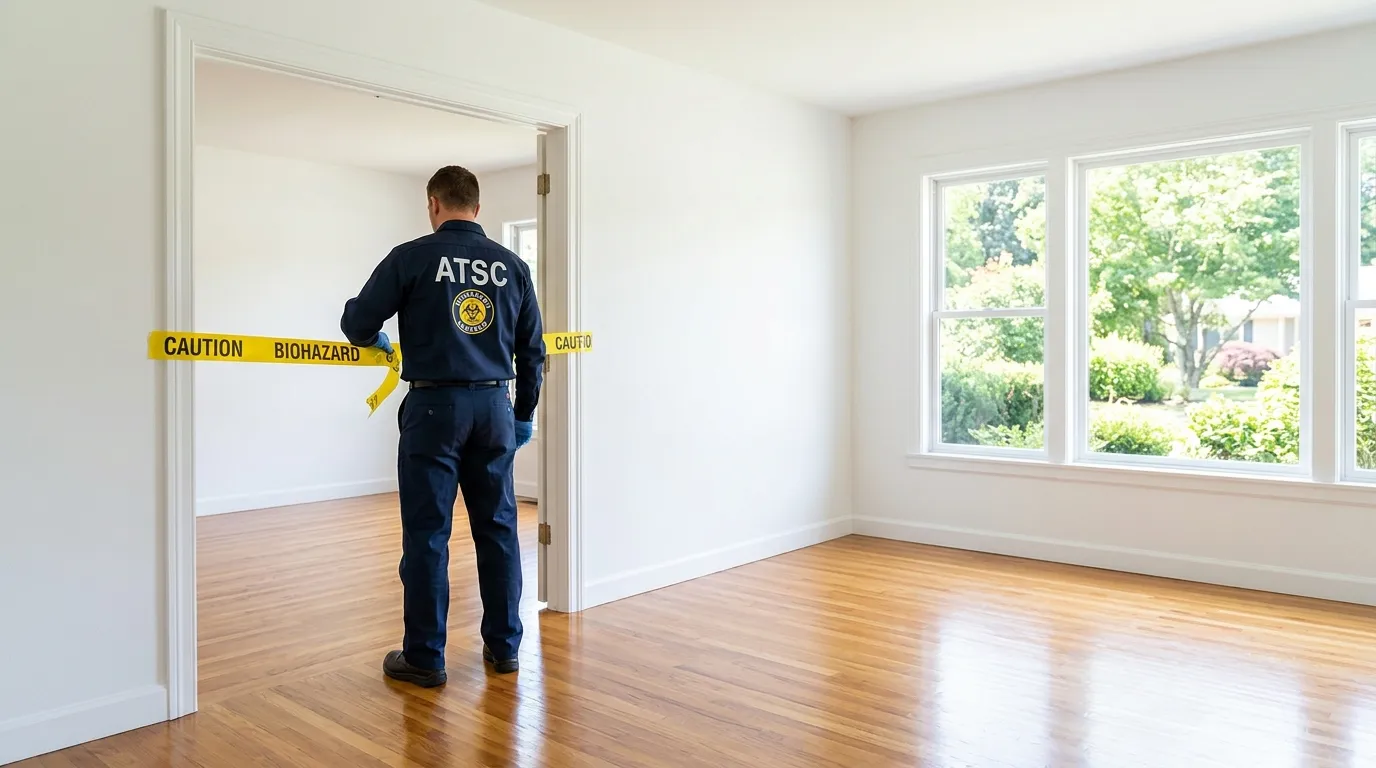 Certified biohazard cleanup crew performing Trauma Scene Cleanup in Spokane
